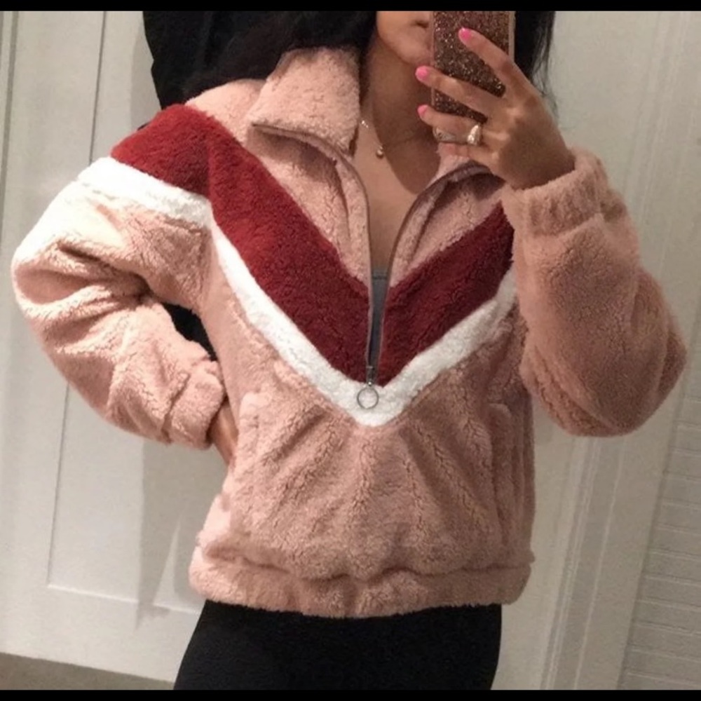 Abercrombie Sherpa Quarter Zip Pull Over